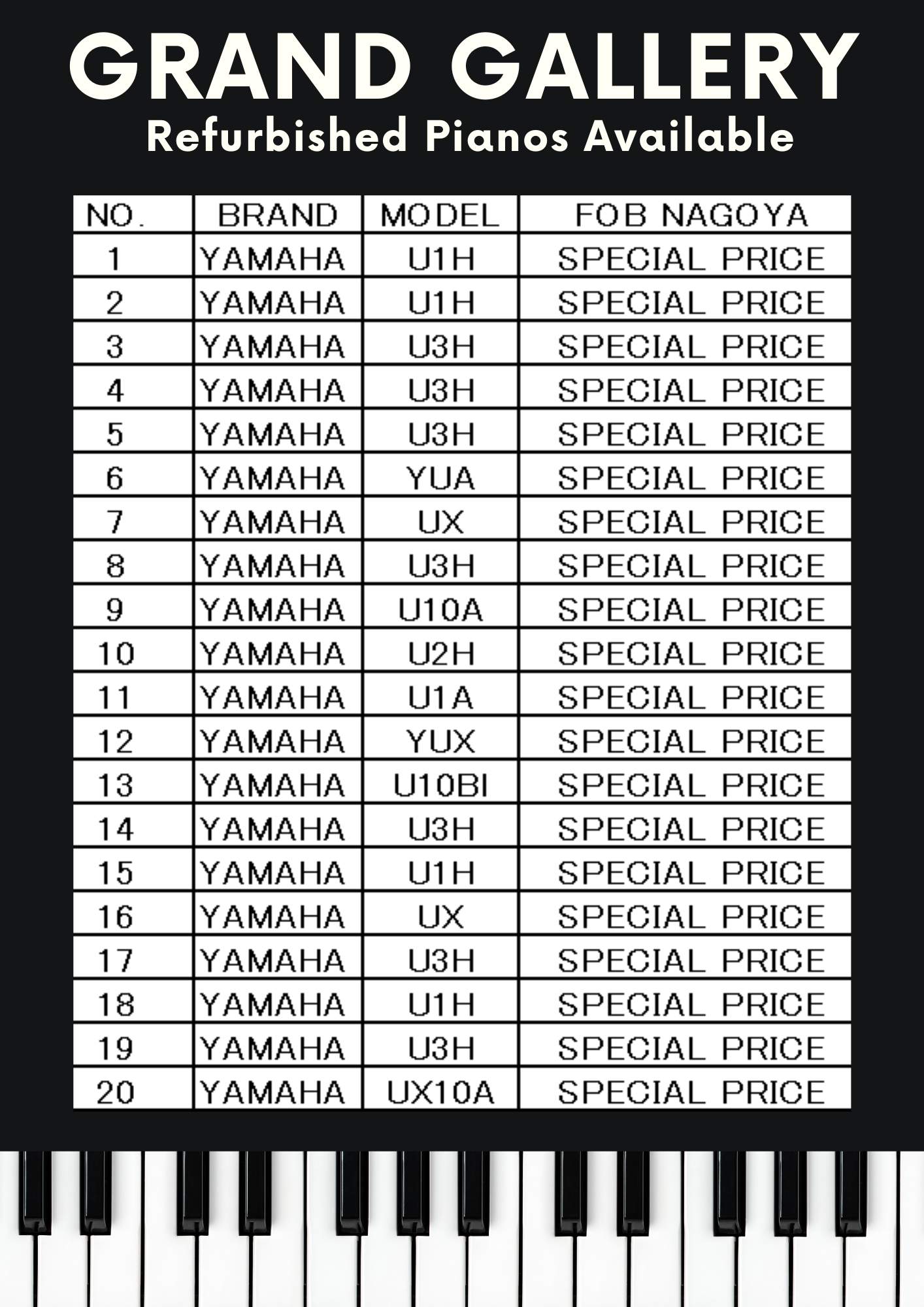 Grand Gallery – Refurbished Pianos Available!