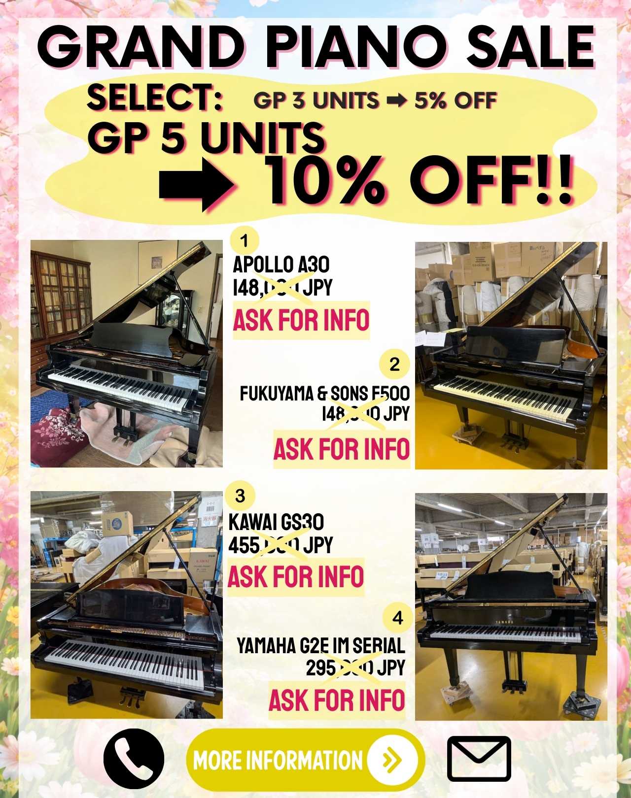Yamaha, Kawai & Other Premium Brands | Up to 10% Off on Grand Pianos